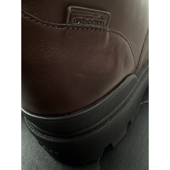 COACH Men\'s Connor Brown Leather Zip Boots Size: 12 D main image 15